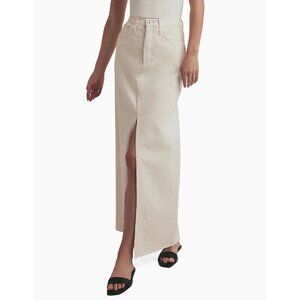 Favorite Daughter The Sadie High Rise Maxi Skirt 40" in Gardenia Ivory Size 26